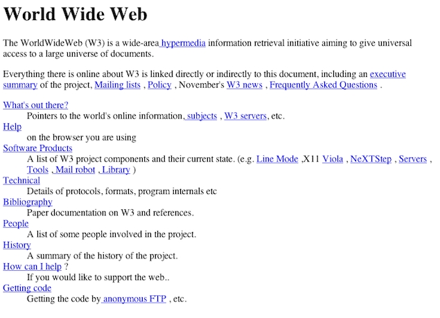 世界で最初のWeb Page